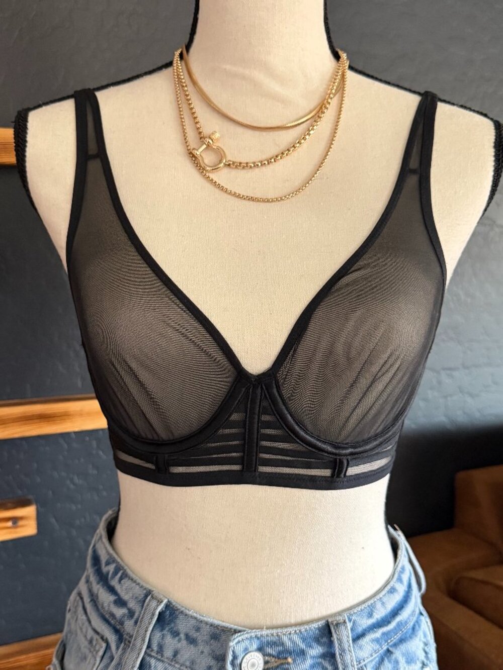 Victoria's Secret Sheer Corset Demi Bra